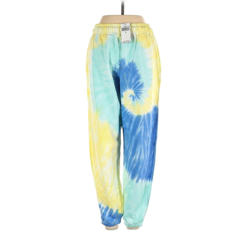 POLO RALPH LAUREN Yellow Blue Tie-dye Tapered Jogger Track Pants Sweatpants - S - Picture 2 of 2